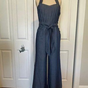 Elevenses Sharlene Denim Jumpsuit (Anthropologie)